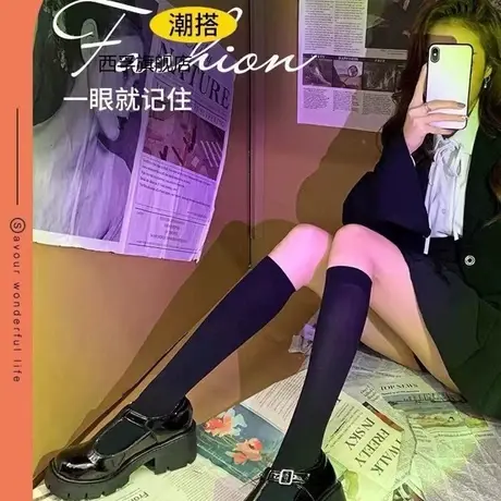 JK小腿袜中高筒袜夏季压力瘦腿爆款日系可爱性感制服半截校园ins图片