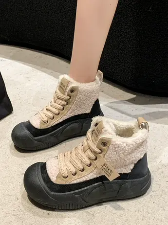 爆款棉鞋女款秋冬季新款马丁靴女2023年雪地靴加绒加厚女鞋子靴子图片
