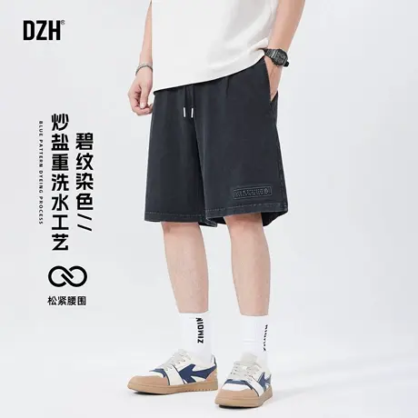 男士白色透气重磅短袖t恤男款20225新款夏季五分袖圆领设计感上衣商品大图
