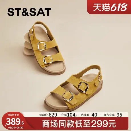 星期六厚底博肯凉鞋女鞋2025新款夏季运动凉鞋女式软木休闲凉拖鞋商品大图