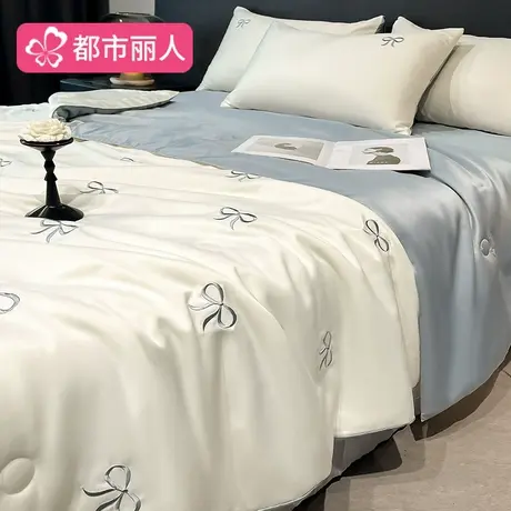 冰丝床上四件套2025新款夏天床单被套轻奢高级感床笠款三件套床品商品大图
