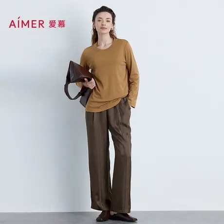爱慕以爱之名-简韵睡衣女含桑蚕丝舒适可外穿提花长裤AM47B571商品大图
