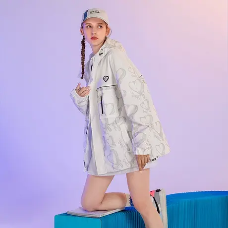 yep春秋款外套女防风潮牌工装夹克运动美式复古高级感女款商品大图