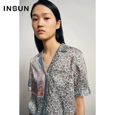 恩裳夏季收腰感小众单排扣衬衫商品大图