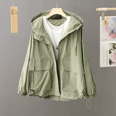 2024春秋新款风衣外套女今年流行户外休闲冲锋衣洋气宽松大码夹克图片