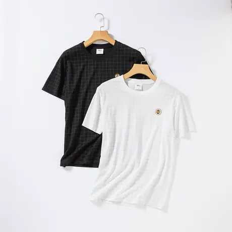 短袖t恤夏季冰丝男款宽松百搭男士圆领百搭半袖冰感时尚运动上衣商品大图