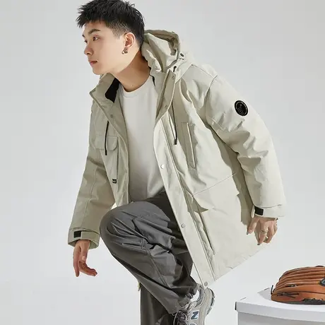 唐狮2023秋冬季新款工装棉衣男一手长夹棉连帽厚外套上衣服12.02图片
