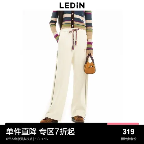 【商场同款】乐町复古休闲长裤宽松女生休闲针织衫长裤C2GHD4164商品大图