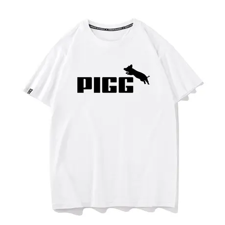 恶搞佩奇猪飞了衣服圆领宽松T恤男短袖情侣装半袖打底衫休闲男装商品大图