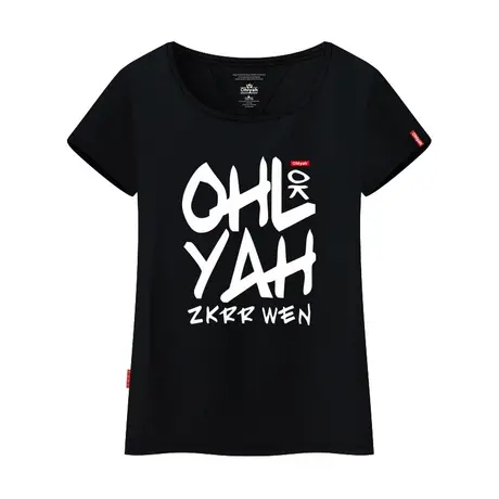 Ohlyah品牌英文短袖t恤女装2023韩潮新品学生大码半袖圆领打底衫图片