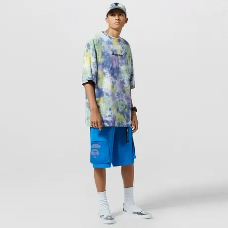 Aape男装春夏猿颜徽章字母印花自带腰带短裤6729XXG商品大图