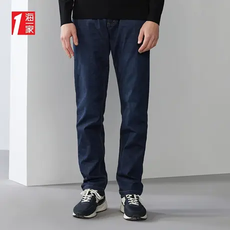 海一家商务休闲长裤2023夏季新款简约有型中年男士牛仔裤商品大图