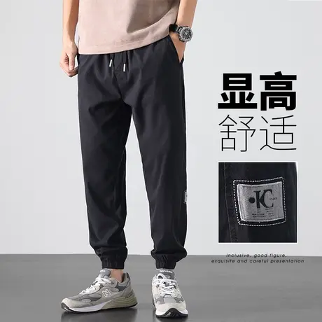 秋季春秋款潮牌日系工装牛仔裤男生束脚青少年男士九分哈伦男裤子商品大图