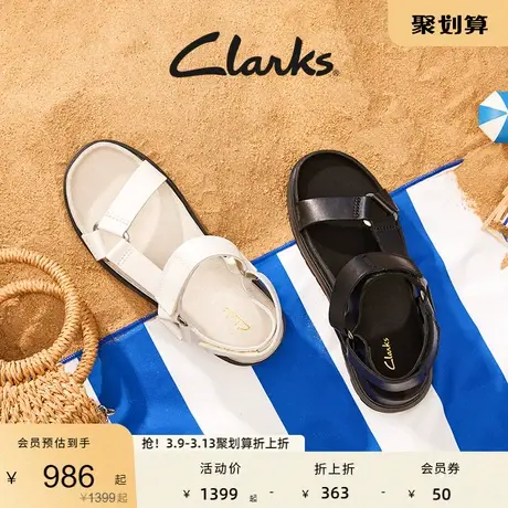 Clarks其乐女鞋凉鞋夏季厚底时尚罗马风沙滩凉鞋女舒适休闲鞋图片