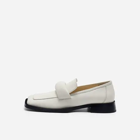 Nine West/玖熙2023年春夏新款乐福鞋女柔软纯色羊皮低跟单鞋通勤商品大图