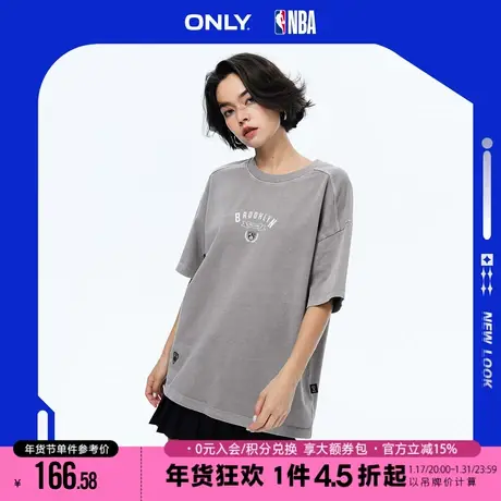 ONLY2023秋季新款NBA联名字母印花宽松圆领短袖T恤女|123201184商品大图