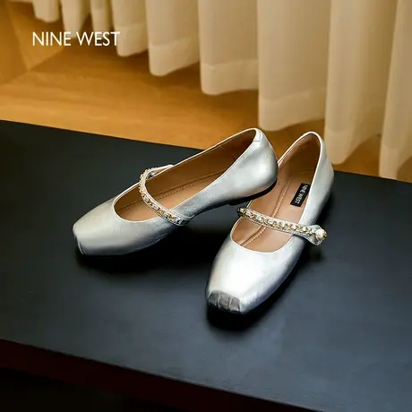 【银色精灵】Nine West/玖熙平底玛丽珍女鞋2025夏季新款芭蕾单鞋图片