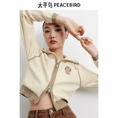 太平鸟女装2023秋季新款插肩袖线开衫A1EDD3403商品大图