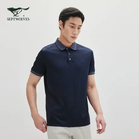 七匹狼桑蚕丝短袖polo衫2025夏季新品休闲翻领凉感半袖T恤男装潮图片