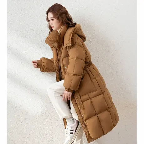 唐狮2024冬装新款女羽绒服连帽长款保暖羽绒面包服外套超好看cq商品大图