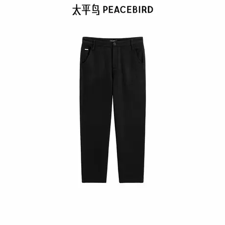 【商场同款】太平鸟男装羊毛休闲裤冬季毛呢锥形裤B1GBE4B22商品大图