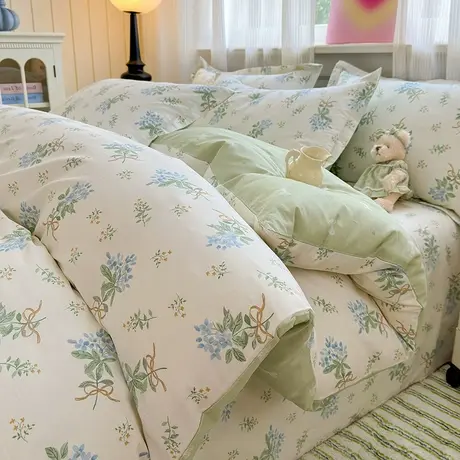 恒源祥全棉印花被套单件纯棉被罩单人学生宿舍150x200被芯被套商品大图