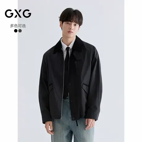 GXG男装 经典猎装夹克男工装时尚巴恩风外套男 25年冬季新品图片