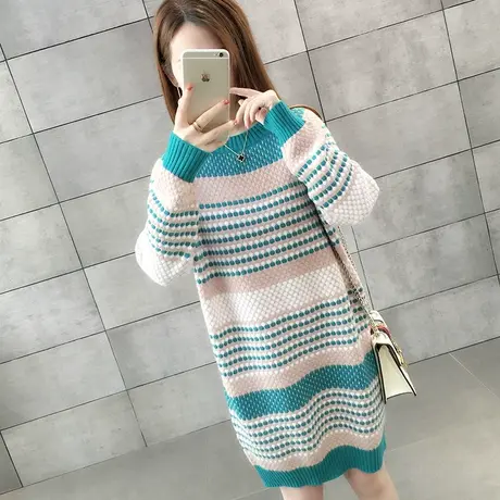 毛衣女装2024新款春秋季春款春装女士宽松毛衣裙外穿打底衫中长款商品大图