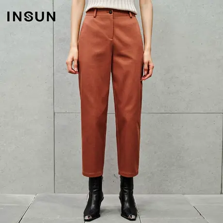 INSUN恩裳线上专选秋季仿牛仔小脚裤弹力棉质休闲裤图片