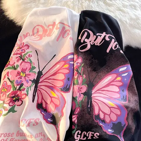 欧货2024年夏季装新款印花短袖T恤女韩版宽松学生打底衫上衣ins潮商品大图