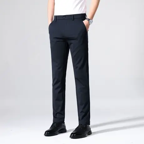 高级感男士西裤男士夏季潮流宽松垂感直筒九分裤休闲韩版长裤子男商品大图