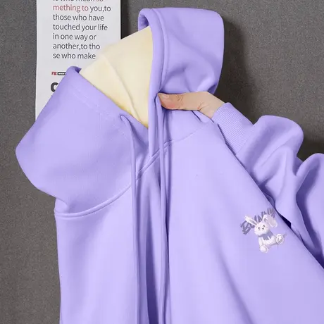 卫衣女款秋冬款2023新款爆款秋冬加绒加厚小个子学生连帽上衣冬季图片