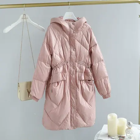 【直播】粉红大布娃娃时尚连帽保暖羽绒服图片