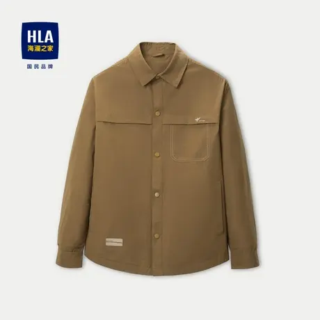 【曾舜晞同款】HLA/海澜之家清新夹克24春夏新翻领国民臻品外套男图片