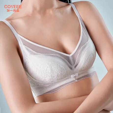加一尚品文胸无钢圈舒适聚拢薄杯蕾丝内衣女士商品大图