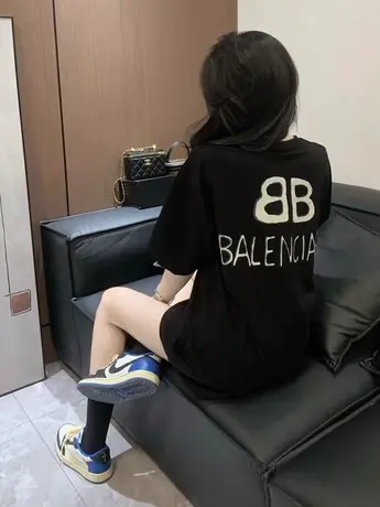 夏季慵懒风新款小众字母印花短袖t恤女2024年韩版宽松大版ins半袖图片