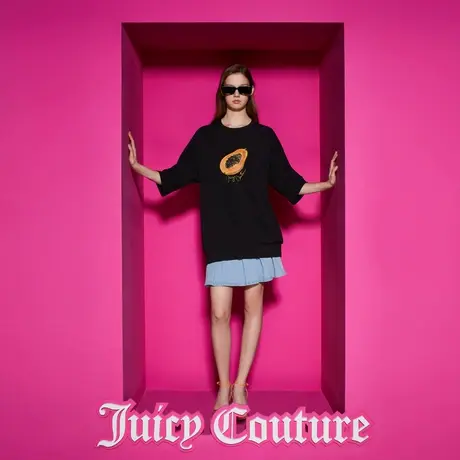 Juicy Couture橘滋新款水果系印花珠绣廓版女T恤商品大图