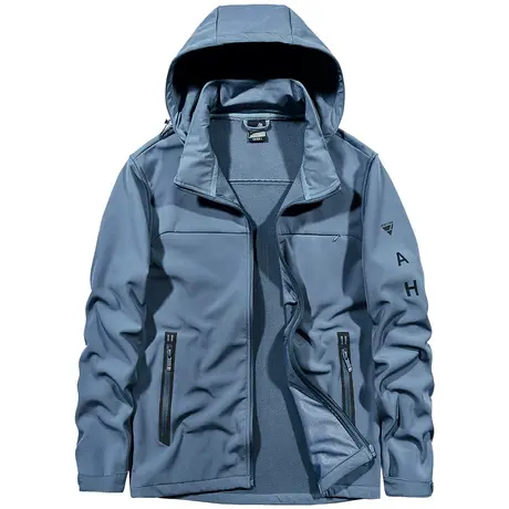 VIP2023年春秋新款夹克男韩版潮流连帽风衣户外运动工装外套潮牌商品大图