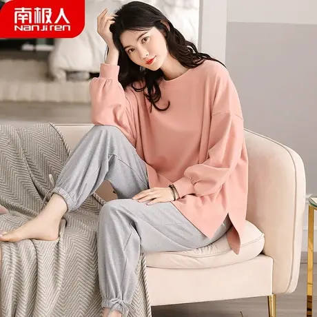 睡衣女春秋款纯棉女士长袖外穿夏款秋冬家居服秋季女款2023年新款商品大图