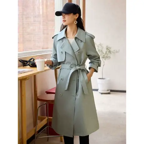 时尚气质通勤中长款风衣外套女士2023年秋季款百搭休闲上班族上衣商品大图