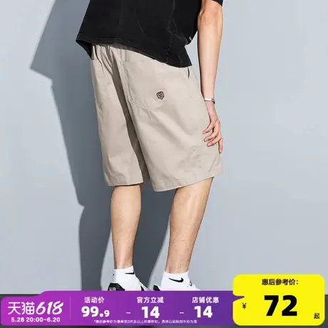 唐狮2025夏季新款休闲短裤男后口袋直筒宽松五分裤简约工装短裤潮商品大图