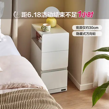 政府补贴全友家居现代简约可移动床头柜卧室床边窄柜卧室收纳柜子商品大图