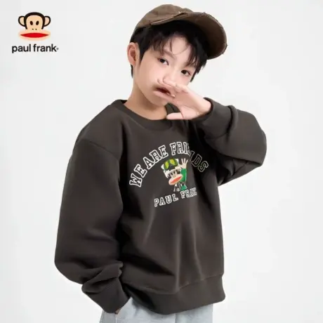 大嘴猴男女童2025春秋新款卫衣儿童百搭上衣中大童圆领长袖打底衫商品大图