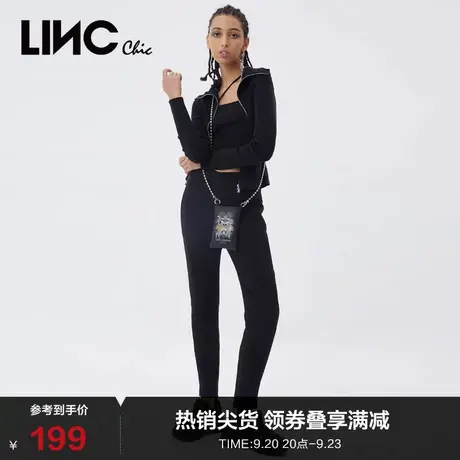 LINCCHIC金羽杰羽绒裤女高腰显瘦长款高弹保暖羽绒裤女Y21607247商品大图