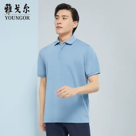 雅戈尔奥莱 商场同款男士短袖T恤新款官方正品商务休闲短袖POLO衫商品大图