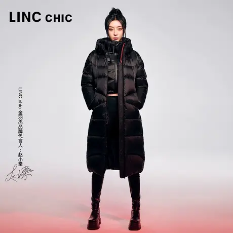 【好物体验专享】明星同款LINC金羽杰23冬新品都市机能长款羽绒服图片