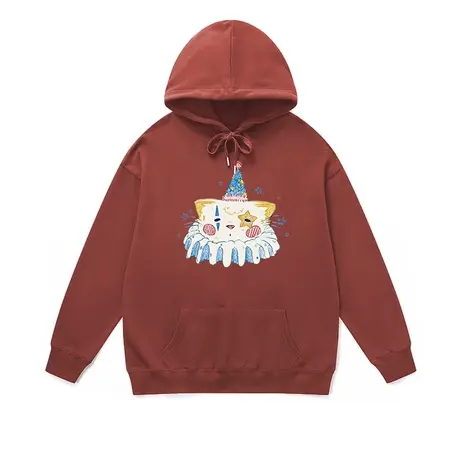 2023新款连帽卫衣情侣款韩系奶呼呼可爱猫咪小丑休闲百搭日系帽衫图片