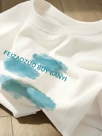 白色仿棉短袖t恤女装2023新款夏季美式复古港味chic正肩显瘦上衣商品大图