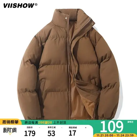 VIISHOW保暖痞帅棉衣面包服男生美式棉服男冬季宽松潮牌加厚衣服商品大图