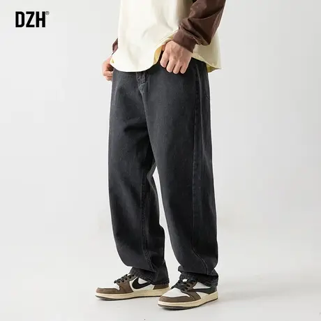 男士黑色牛仔裤美式高街男款裤子休闲百搭牛仔长裤男春秋季直筒裤商品大图